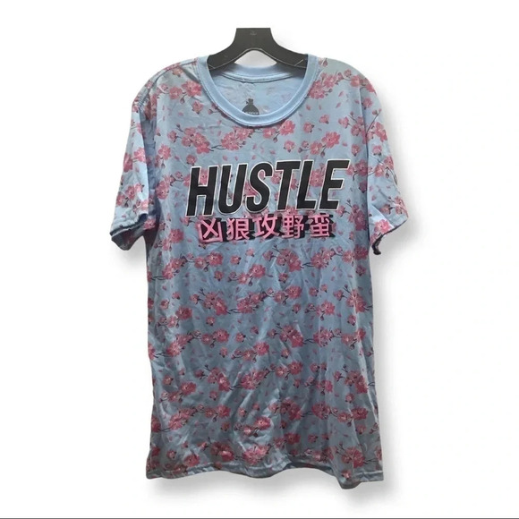 Bailey Size Large Apparel Launder “Hustle” Floral Men’s Tee. New Without Tags. - Picture 1 of 3